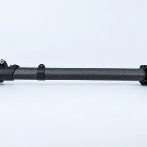 Carbon-fibre folding drone arm reference with folding end fitting and opposite mounting interface